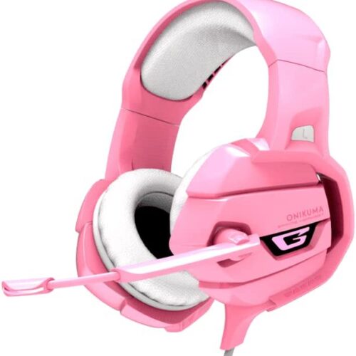 ONIKUMA K5 Gaming Headset – Noise canceling Mic - Pink