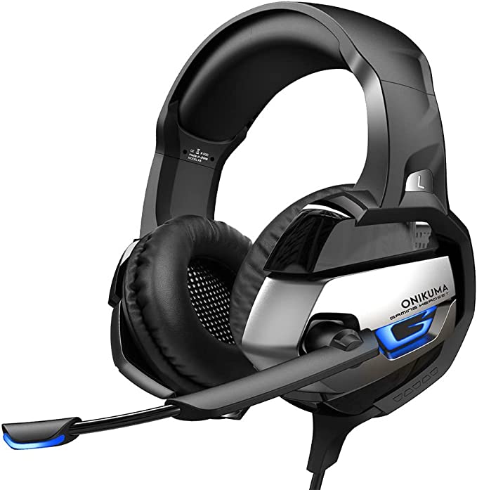 ONIKUMA K5 7.1 Virtual Surround Sound Gaming Headset- Blue