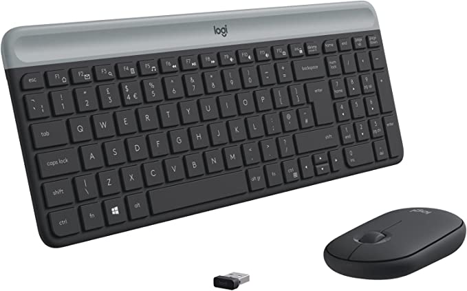 Logitech MK470 Slim Wireless Keyboard and Mouse Combo-Black