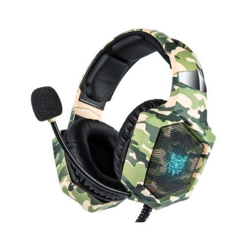 Onikuma K8 Gaming Headset RGB Noise Cancelling Camouflage Green