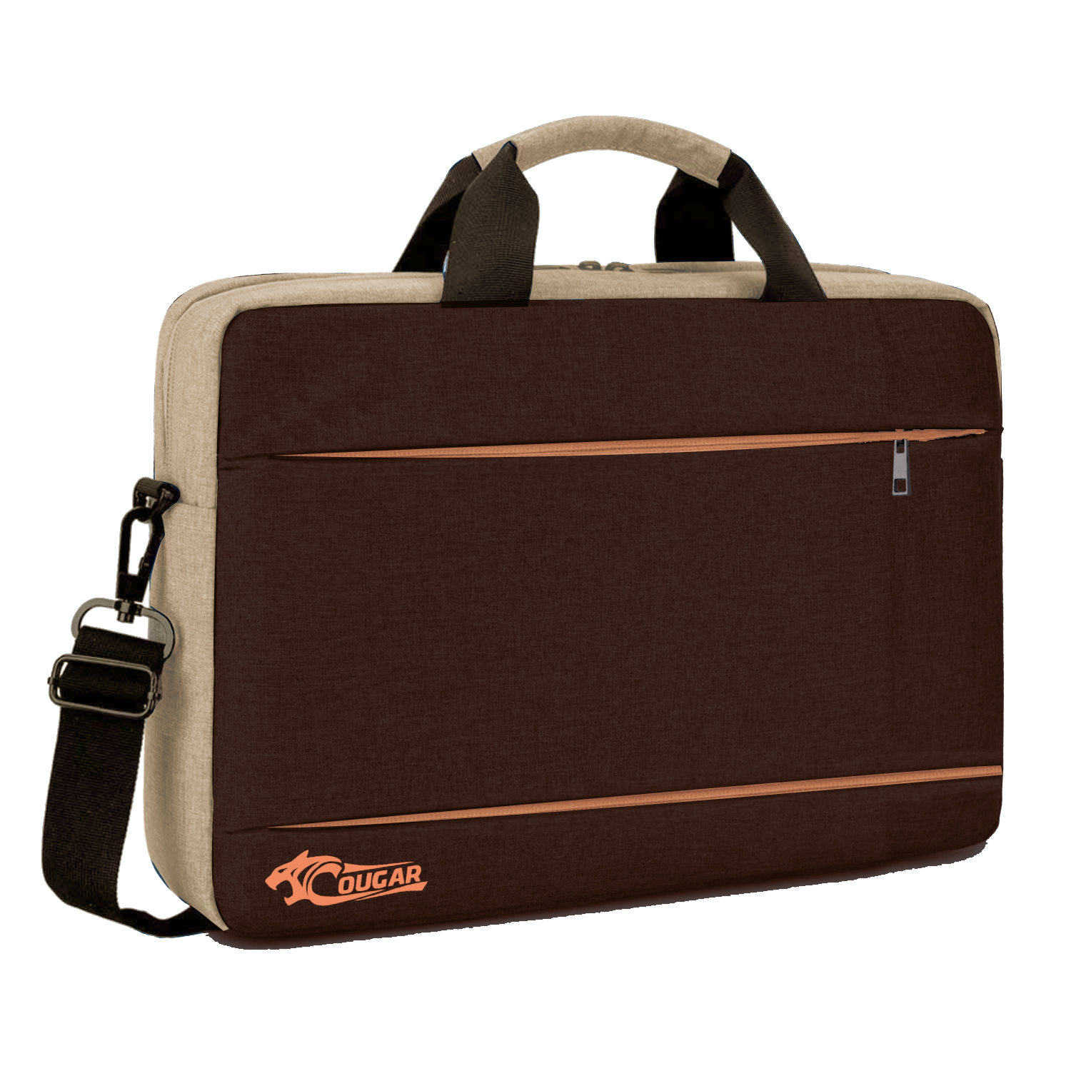 Cougar Laptop Bag Sleeve with shoulder strap, showing laptop compartment and accessory pockets.