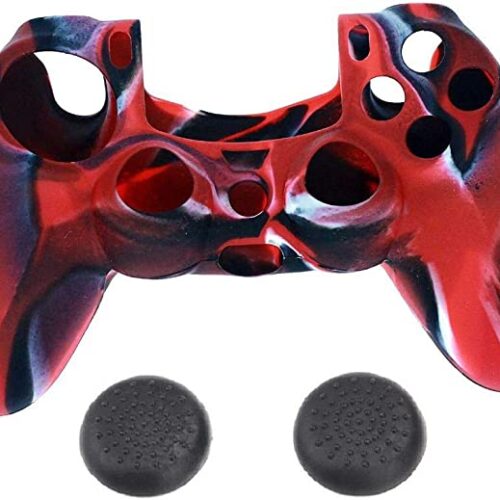 Silicone Game Controller and Thumb Stick Cover Grip Cap for PS4