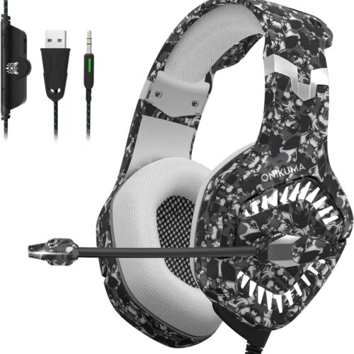 Onikuma K1 Pro 3.5mm Jack Gaming Headset Camouflage -grey