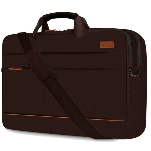 COUGAR-EGY laptop & Briefcase Bag for laptop, shoulder bag for men fits up to 15.6" (010) - Brown