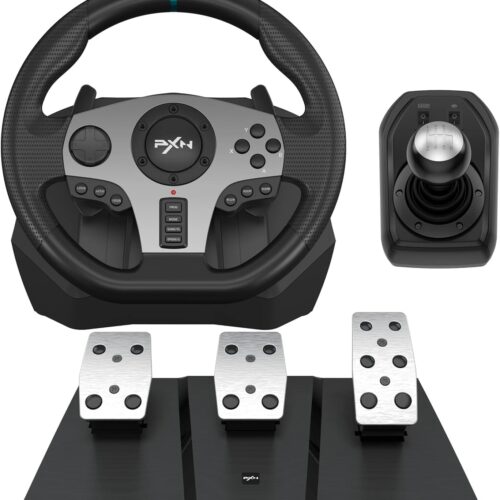 PXN V9 Gaming Racing Wheel with Pedals & Shifter for PS4