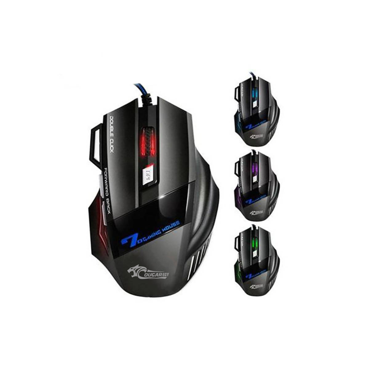 COUGAR-EGY Optical USB Wired RGB Light Gaming Mouse 3200 Dpi For Laptop And Pc X7 - Black