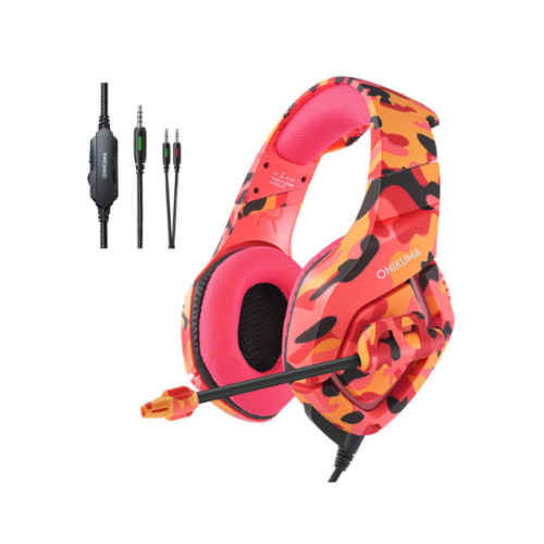 Onikuma K1-B Camouflage PS4 Headset red