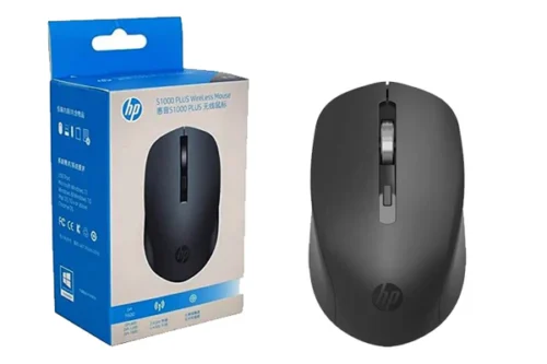 S1000 Plus Wireless USB Mouse, 2.4GHz Wireless Dongle, Up to 1600 DPI, Optical Sensor, Ambidextrous Design, Silent Clicks Black - Image 2