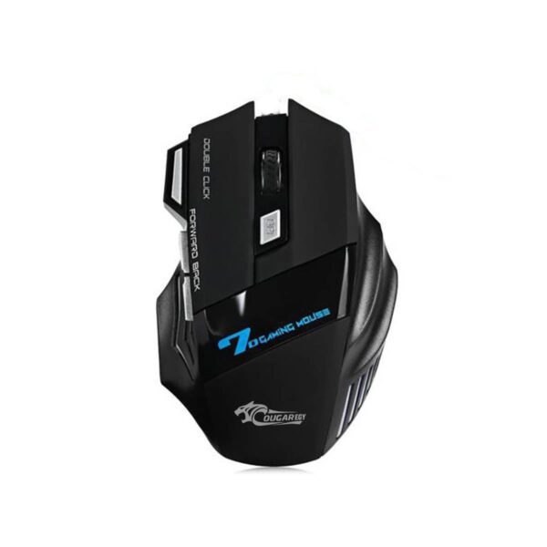 COUGAR-EGY dual mode Bluetooth Wireless Mouse for Laptop with USB C Adapter, 3 in 1 (Bluetooth, 2.4G,Type C) LED Wireless Mouse Rechargeable with 3200 DPI, RGB Light,Mouse for PC,laptop X8 - Black