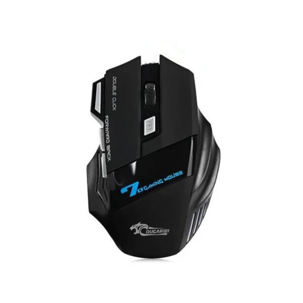 COUGAR-EGY dual mode Bluetooth Wireless Mouse for Laptop with USB C Adapter, 3 in 1 (Bluetooth, 2.4G,Type C) LED Wireless Mouse Rechargeable with 3200 DPI, RGB Light,Mouse for PC,laptop X8 - Black