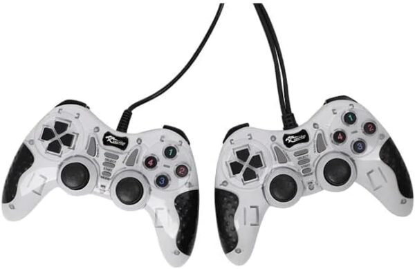 COUGAR-EGY (9012) USB Wired Double Gamepad Turbo Controller with Vibration Function For PC or Laptop, 1.5 Meter (white) - Image 2