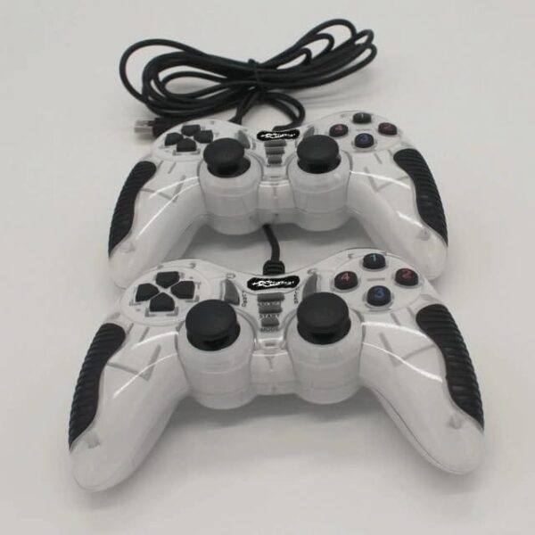 COUGAR-EGY (9012) USB Wired Double Gamepad Turbo Controller with Vibration Function For PC or Laptop, 1.5 Meter (white) - Image 3