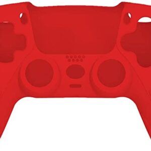 Anti-Slip Silicone Skin Protective Cover for Playstation 5 DualSense Wireless Controller (Red)