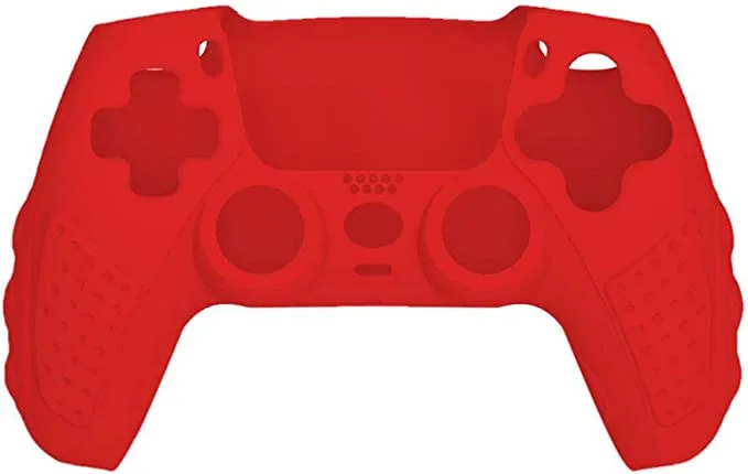 Anti-Slip Silicone Skin Protective Cover for Playstation 5 DualSense Wireless Controller (Red)