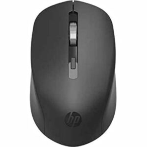 S1000 Plus Wireless USB Mouse, 2.4GHz Wireless Dongle, Up to 1600 DPI, Optical Sensor, Ambidextrous Design, Silent Clicks Black