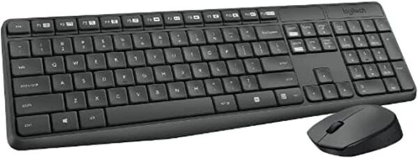 Logitech MK235 Wireless Keyboard and Mouse - Black
