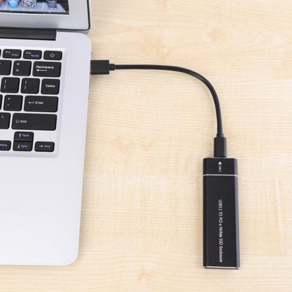 CARE CASE NVME SSD Enclosure, M.2 NVME to USB C Adapter with Black case, USB 3.1 Gen 2 (10 Gbps) M2 PCIE SSD - Image 3