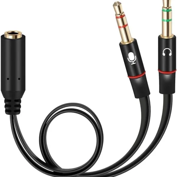 Headphone Splitter Cable| Y Splitter Cable 3.5mm 2 in 1 Male To Female AUX Audio Cable MP3 MP4 Stereo Plug Adapter Jack