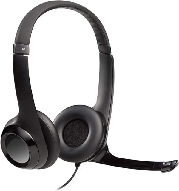 Logitech Wired Headset H390 , Stereo Headphones-Noise-Cancelling Microphone - Black
