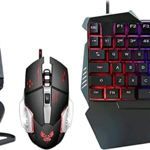 1 Hand G508 4in1 Mobile Game Combo Pack with Keyboard, Mouse, Pubg & Converter