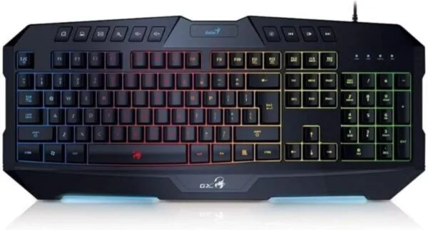 Genius Scorpion K20 RGB Gaming Keyboard - Customizable Backlit Keys, Multimedia Controls, Spill-Resistant Design