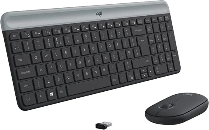 Logitech MK470 Slim Wireless Keyboard and Mouse Combo  - Black