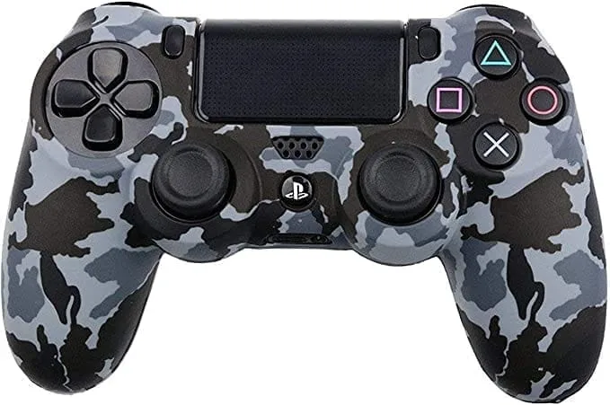 Silicone Protection Cover for Dualshock PS4 Controller, Camouflage -Grey