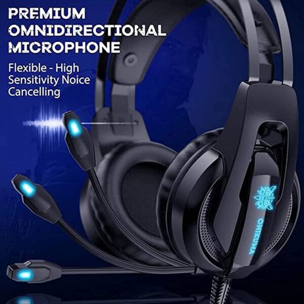 ONIKUMA K16 rgb LED Gaming Headset Over-Ear With Mic - Image 2