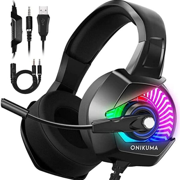 ONIKUMA K6 Gaming Headset with RGB Light Stereo Headset