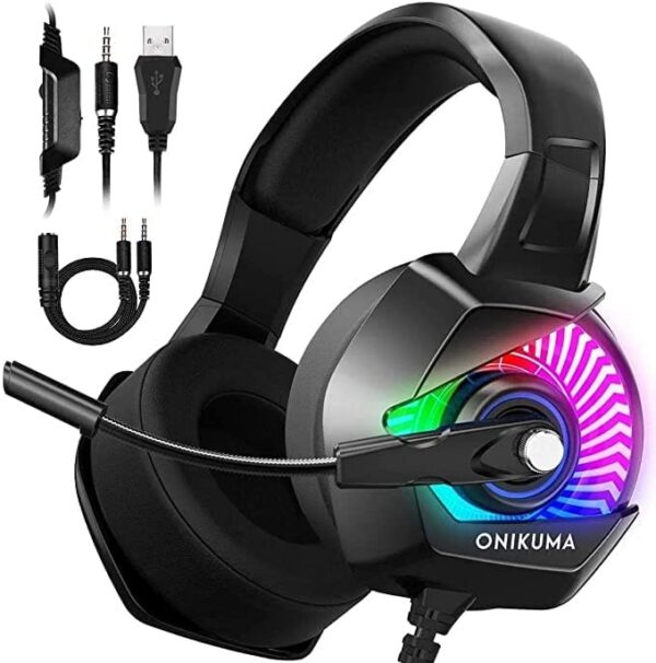ONIKUMA K6 Gaming Headset with RGB Light Stereo Headset