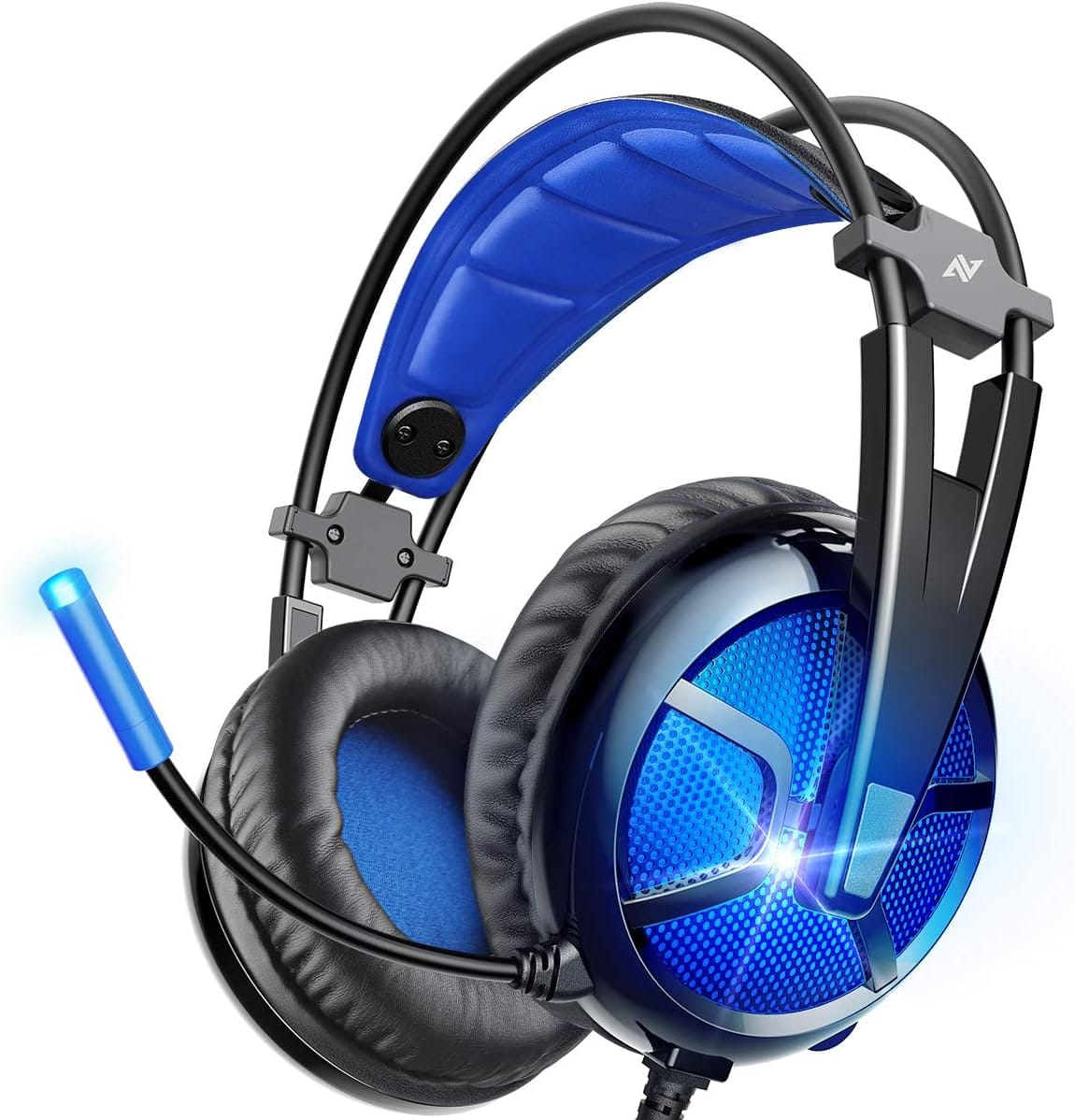 PC Headset with Dynamic Sensory & Noise-Cancelling Mic, 7.1 Surround Sounds, Mute Controls, LED Light, RGB Light