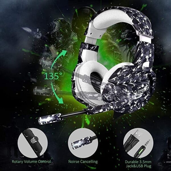 ONIKUMA K5 CAMOUFLAGE Gaming Headset with Mic - Image 2