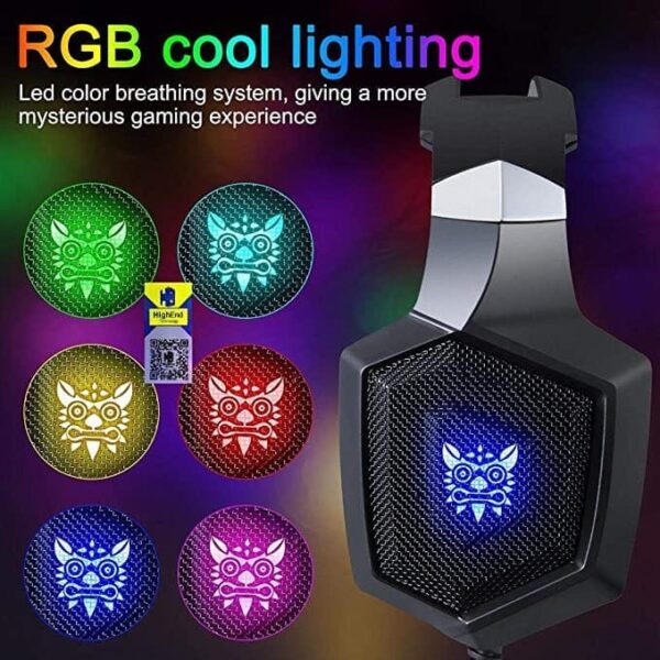 K8 Gaming Wired Headset With Microphone RgbFor PS4/PS5/XOne/XSeries/NSwitch/PC - Image 3