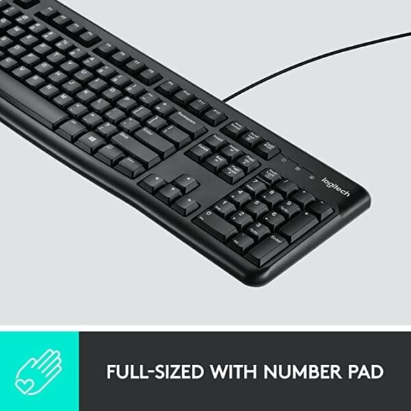 Logitech Wired MK120 – AR/EN edition Keyboard and Mouse, Black, 920-002546 - Image 2