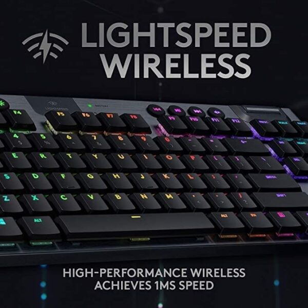 Logitech G915 Lightspeed Wireless TKL Tenkeyless RGB & Bluetooth Mechanical Gaming Keyboard, Low Profile Switch (Tactile), Lightsync RGB, Advanced Wireless and Bluetooth Support - Image 2
