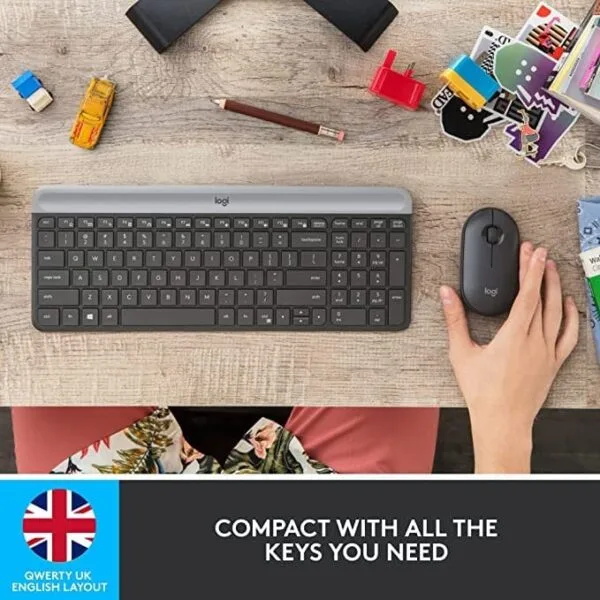 Logitech MK470 Slim Wireless Keyboard and Mouse Combo  - Black - Image 2
