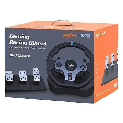 PXN V9 Gaming Steering Wheel Pedals Shifter For PC Laptop