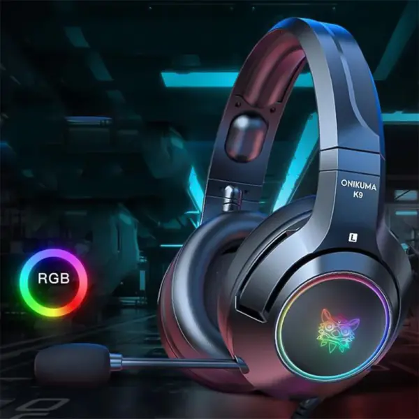 ONIKUMA K9 RGB Stereo Gaming Headset for PS4, Xbox, PC - Image 3