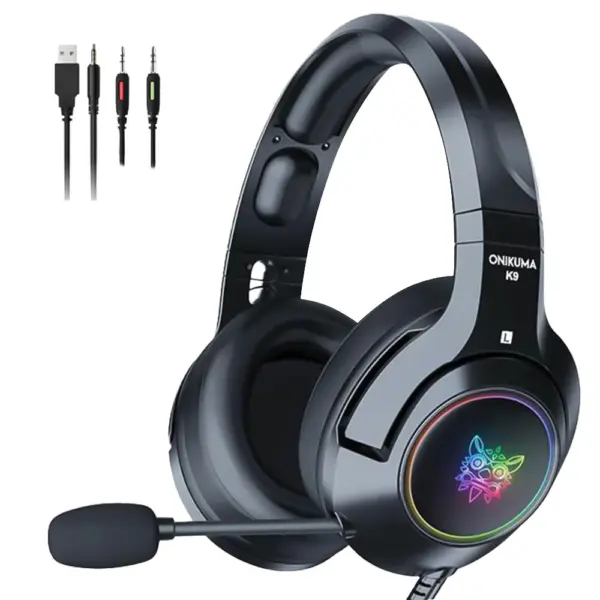 ONIKUMA K9 RGB Stereo Gaming Headset for PS4, Xbox, PC - Image 4