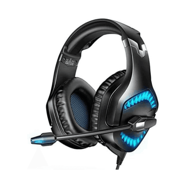 RUNMUS K1 PRO Wired Gaming Headset LED Lights with Mic, 7.1 Surround Sound Stereo Bass , Over-Ear, 3.5mm, Padded Ear Cushion, for PS4/PS5/PC/Xbox One