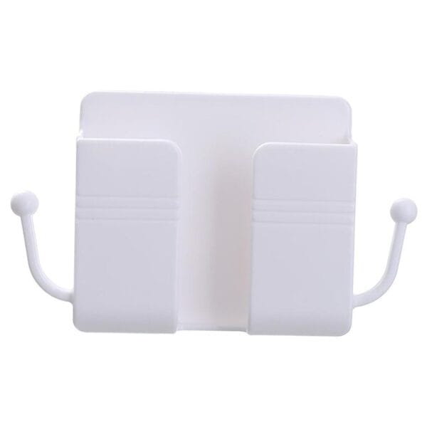 Storage Box Wall Mount Charging Phone Stand Holder for Convenient Device Storage-(multi-color) - white