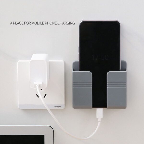 Storage Box Wall Mount Charging Phone Stand Holder for Convenient Device Storage-(multi-color) - Image 2