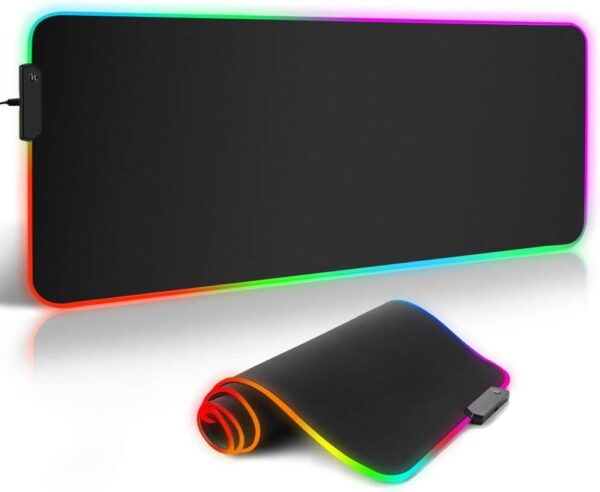Led Luminous Gaming Mouse Pad Rgb Oversized Glowing Keyboard Mat