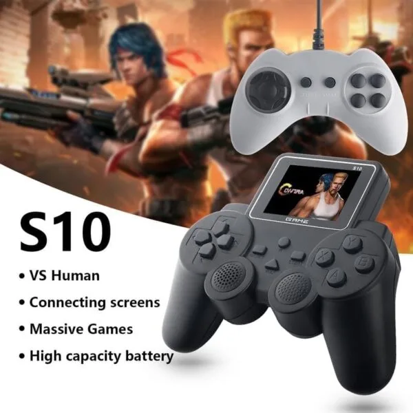 S10 Handheld Game Console Box Retro Joystick 520 games Wireless Gamepad Video Game Player(double)