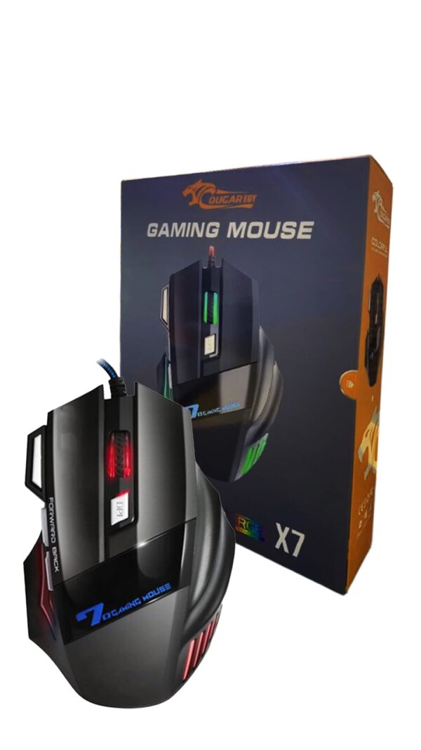 COUGAR-EGY Optical USB Wired RGB Light Gaming Mouse 3200 Dpi For Laptop And Pc X7 - Black - Image 4