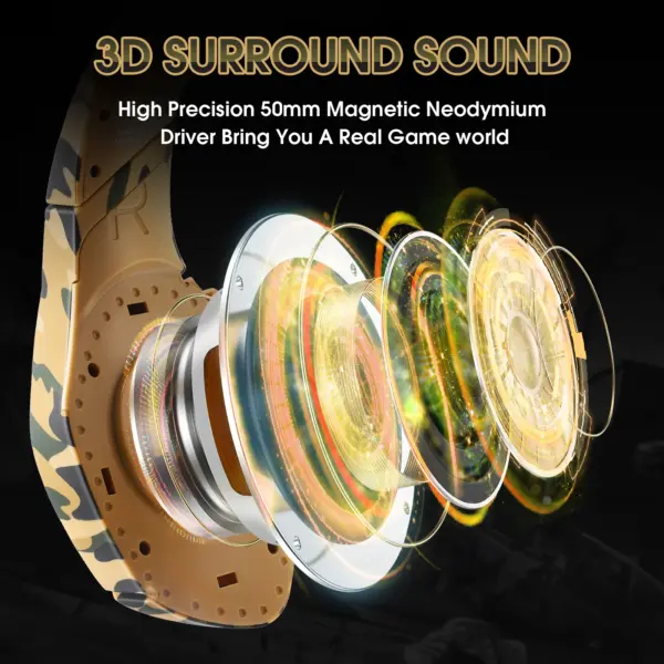 Onikuma K1-B Camouflage PS4 Gaming Headset Earphone Casque - Image 8