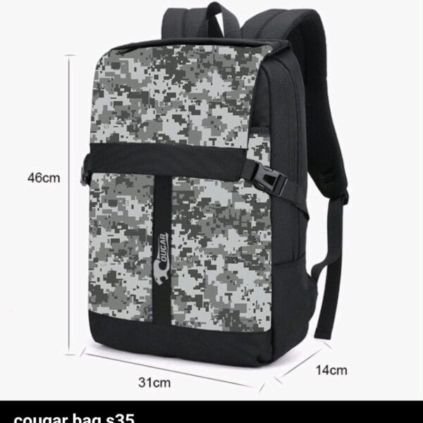 Cougar new fashion smart backpack for travel business conference high quality - black - BLACK