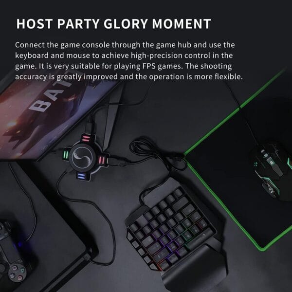 RGB Gaming Keyboard and Mouse for PS4/Xbox One/Nintendo Switch/PS3 /PC - Image 4