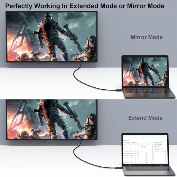 OUGAR-EGY DisplayPort to DisplayPort 5M Cable, DP to DP Male to Male Cable Gold-Plated Cord, Supports 4K@60Hz, 2K@144Hz Compatible for Lenovo, Dell, HP, ASUS and More - Image 3