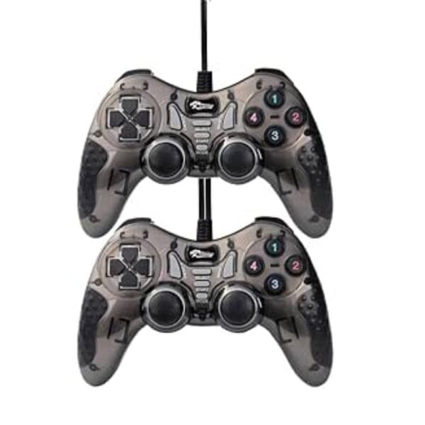 COUGAR-EGY (9012) USB Wired Double Gamepad Turbo Controller with Vibration Function For PC or Laptop, 1.5 Meter (white) - BRWON